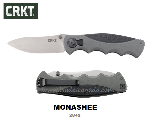 CRKT Monashee Field Strip Folding Knife, Black/Grey Handle, 2842